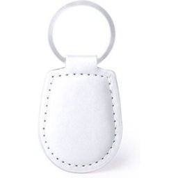 Porte-clés personnalisé Pelcu PU blanc