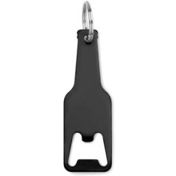Porte-clés décapsuleur personnalisable en aluminium aluminium noir