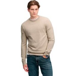 Superdry Pull Essential Lightweigt Wool Blend Jumper Barley Marl M Homme