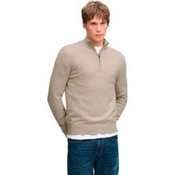 Superdry Pull à Demi-zip Essential Lightweight Wool Blend Barley Marl S Homme