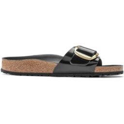 Birkenstock Sandales Madrid Big Buckle Lena High Narrow Shine Black HEX EU 39 Homme,Femme