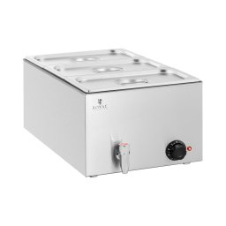 Bain-marie - 600 W - 3 x GN 1/3 - Robinet de vidange