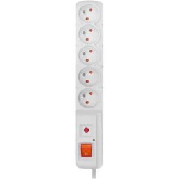 Hsk Data Multiprise Alp-acarf5 5 Prises Avec Interrupteur 5 M Grey One Size unisex