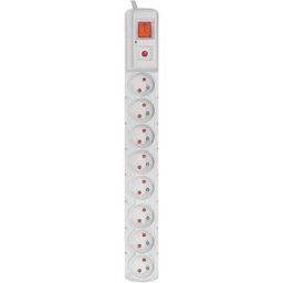 Hsk Data Multiprise Alp-acars8---03 8 Prises Avec Interrupteur 1.5 M Grey One Size unisex