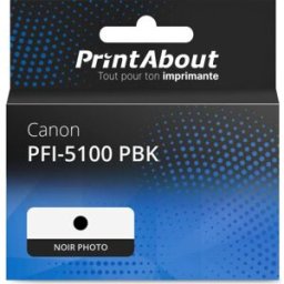 PrintAbout Cartouche compatible Canon PFI-5100 PBK - Noir photo Noir photo