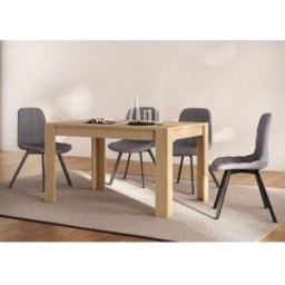 Vivabita Table de salle à manger extensible moderne chêne linberg Buddy Chêne linberg