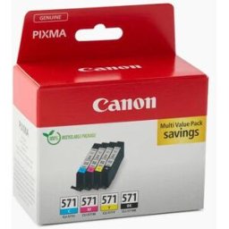 Pack de Cartouche d'encre Canon CLI-571 Cyan Magenta Jaune Noir