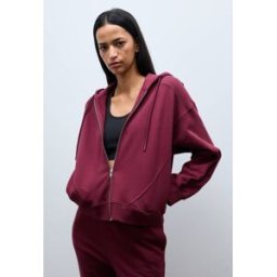 SPORT Sweat zippé à capuche en molleton de coton BIO GOTS S