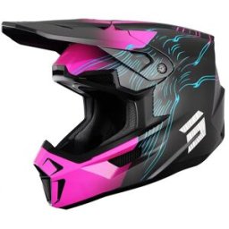 Casque Cross Lite Volt SHOT rose/noir/bleu