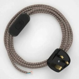 Creative Cables Câble De Lampe Rd63 Diamond 1.80 M Bark One Size