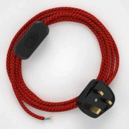 Creative Cables Câble De Lampe Rt94 1.80 M Red Devil One Size