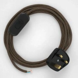 Creative Cables Câble De Lampe Rd73 Zigzag 1.80 M Bark One Size