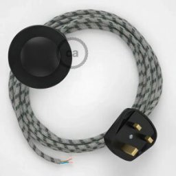 Creative Cables Câble De Lampadaire Rd54 Stripes 3 M Anthracite One Size