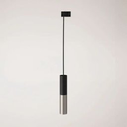 Creative Cables Lampe Suspendue Sans Ampoule Tub-e14 Double Track Stucchi Black / Satin Titanium One Size
