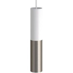 Creative Cables Lampe Suspendue Sans Ampoule Tub-e14 Double Matt White / Satin Titanium One Size