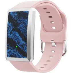 INF Bracelet connecté sans écran - ECG et composition corporelle avec HRV, sommeil, SpO2 (usage non médical), IP68, batterie Rose