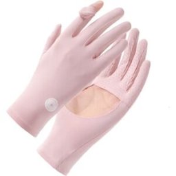 INF Gants écran tactile protection UV en soie glacée – 1 paire, respirants, anti-transpiration et coupe-vent Rose
