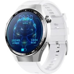 INF F230 Smart Watch compatible avec Joeme Fit – Écran rond IPS 1.55 inch 360x360, Appels Bluetooth 5.3, IP67, 150+ modes Blanc