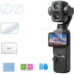 INF Protecteur d'écran en verre trempé Pocket4P - Pack simple compatible avec DJI Osmo Pocket 4P, écran et lentille