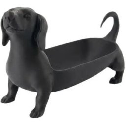 INF Plateau bijou Teckel - Support bagues, montres et clés en PLA noir pour décoration de chambre S