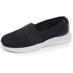 Isotoner - Baskets slippers Femme élastique Noir noir 38 Femme