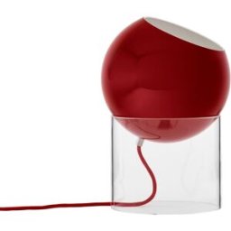 &tradition; - Lampe de table Topan - Rouge - Acrylique - Designer Verner Panton