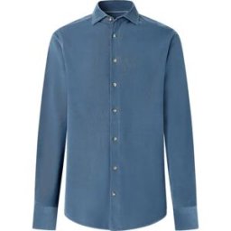 Hackett Chemise à Manches Longues Smart Babycord Airforce Blue 2XL Homme
