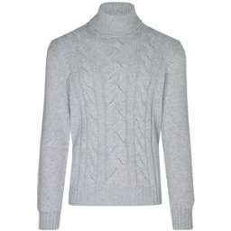 Gran Sasso Pull à col roulé gris clair 48