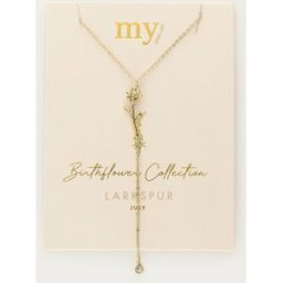 Collier à pendentif et strass Birth Flower My Jewellery Argenté/Doré M femme