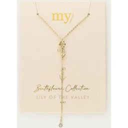 Collier à pendentif et strass Birth Flower My Jewellery Argenté/Doré M femme