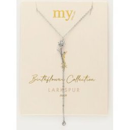 Collier à pendentif et strass Birth Flower My Jewellery Argenté/Doré M femme