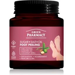 Green Pharmacy Foot Care Regenerating Sugar-Salt Oil Foot Peeling gommage exfoliant pour les pieds 300 ml