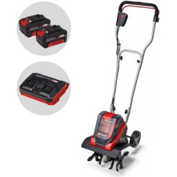 Einhell GE-CR 30 Li - Motobineuse à batterie avec roues - 2 batteries 18V 4Ah