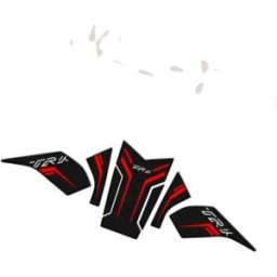 INF Pad de réservoir compatible avec Benelli 502x/TRK552x – Antidérapant caoutchouc 3mm noir-rouge, ajustement OEM, étanche,