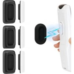 INF MG09 Support Magnétique Carré pour Télécommandes 4 pièces - Tampons en Silicone pour Rangement Mural et Prise Le noir