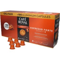 Café Royal Espresso Forte - 100 Capsules de café pour Nespresso® - Espresso - Compatible Nespresso®