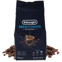 250g Decaffeinato Espresso Delonghi Grains de café - Espresso - Café décaféiné - Moyen - Meilleur café - Pas cher