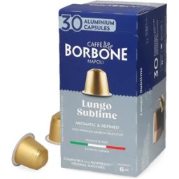 Caffè Borbone Lungo Sublime - 30 Capsules de café pour Nespresso® - Café Chocolat - Compatible Nespresso®