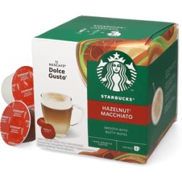 Starbucks® Hazelnut Macchiato - 12 Capsules de café pour Dolce Gusto - Macchiato - Café Noisette - Compatible Dolce Gusto