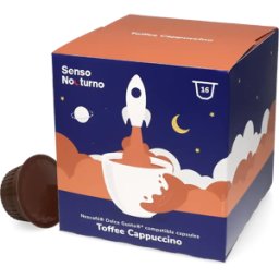 Senso Nocturno Toffee Cappuccino - 16 Capsules de café pour Dolce Gusto - Cappuccino - Café Toffee - Compatible Dolce Gusto