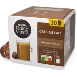 Nescafé® Café au Lait - 30 Capsules de café pour Dolce Gusto - Café au lait
