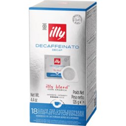 illy Decaffeinato - 18 Dosettes de café pour E.S.E. - Café noir - Compatible E.S.E.