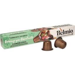 Belmio Driving you Hazelnuts - 10 Capsules de café pour Nespresso® - Espresso - Café Noisette - Compatible Nespresso®