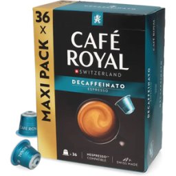 Café Royal Espresso Décaféiné - 36 Capsules de café pour Nespresso® - Espresso - Compatible Nespresso®
