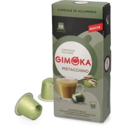 Gimoka Pistacchino - Pistache - 10 Capsules de café pour Nespresso® - Café Pistache - Compatible Nespresso®