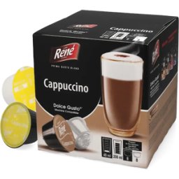 Café René Cappuccino - 16 Capsules de café pour Dolce Gusto - Cappuccino - Compatible Dolce Gusto