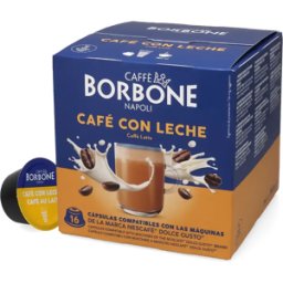 Caffè Borbone Café au lait - 16 Capsules de café pour Dolce Gusto - Café avec du lait - Compatible Dolce Gusto