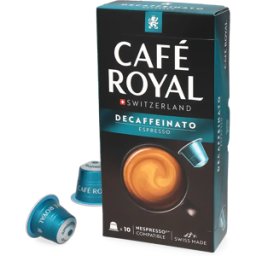 Café Royal Espresso Décaféiné - 10 Capsules de café pour Nespresso® - Espresso - Compatible Nespresso®