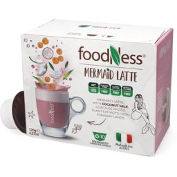 Foodness Mermaid Latte - 10 Capsules de café pour Dolce Gusto - Latte - Café Noix de coco - Compatible Dolce Gusto