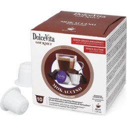 Dolce Vita Mokaccino - 10 Capsules de café pour Nespresso® - Café Chocolat - Compatible Nespresso®